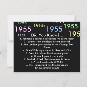 Cartão De Conselho Em 1955 você sabia?