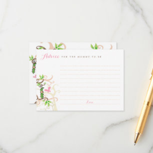 Cartão De Conselho Ervilha Rosa Em Uma Mamãe De Chá de fraldas De Jar