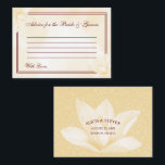Cartão De Conselho Eteal Champagne Magnolia, Casamento<br><div class="desc">Aviso de Casamento com uma delicada flor de marfim magnólia sobre fundo floral de abstrato, ao mesmo tempo que o título: "Conselhos para a Noiva e o Chão" em um roteiro elegante de caligrafia, cercado por duas bordas finas. Na parte de trás estão seus nomes, data, cidade e estado sobre...</div>