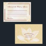 Cartão De Conselho Eteal Champagne Magnolia, Casamento<br><div class="desc">Aviso de Casamento com uma delicada flor de marfim magnólia sobre fundo floral de abstrato, ao mesmo tempo que o título: "Conselhos para a Noiva e o Chão" em um roteiro elegante de caligrafia, cercado por duas bordas finas. Na parte de trás estão seus nomes, data, cidade e estado sobre...</div>