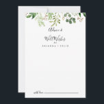 Cartão De Conselho Eucalyptus Simple Brown Floral Weding Bem Desejo<br><div class="desc">Este simples cartão de aconselhamento de casamento floral marrom de eucalipto é perfeito para um casamento moderno. A design apresenta lindas folhas verdes de eucalipto pintadas artesanalmente, dispostas em formas geométricas, inspirando beleza natural. Estas cartas são perfeitas para um casamento, chá de panela, chá de fraldas, festa de formatura e...</div>