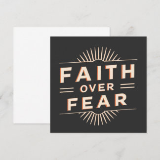 Cartão De Conselho Fé sobre o medo