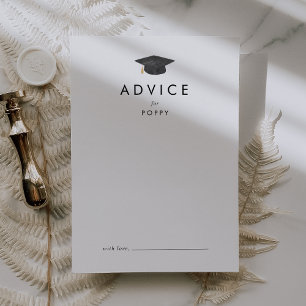 Cartão De Conselho Festa de formatura do Boné de Formando chic