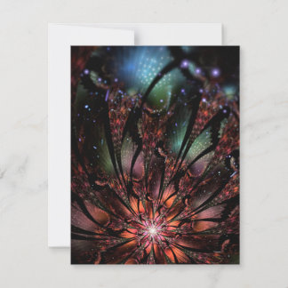 Cartão De Conselho Flor de fantasia fractal macia e tenra