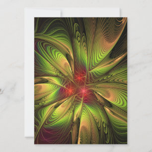 Cartão De Conselho Flores de fantasia fractal suaves e tenra