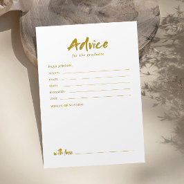 Cartão De Conselho Formatura de Roteiro Moderno Dourado