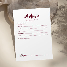 Cartão De Conselho Formatura Marrom Simples Moderno Pincel Script