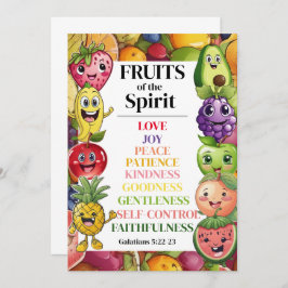 Cartão De Conselho Frutas do Espírito