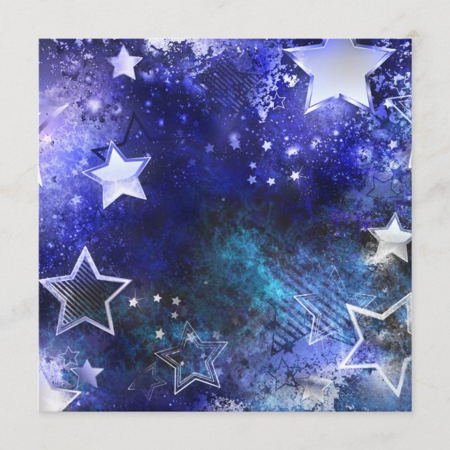 Cartão De Conselho Fundo de Espaço com Estrelas (Frente)