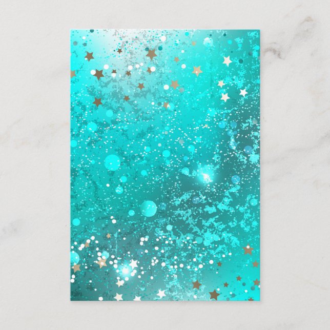Cartão De Conselho Fundo do Mint Turquoise Foil (Frente)