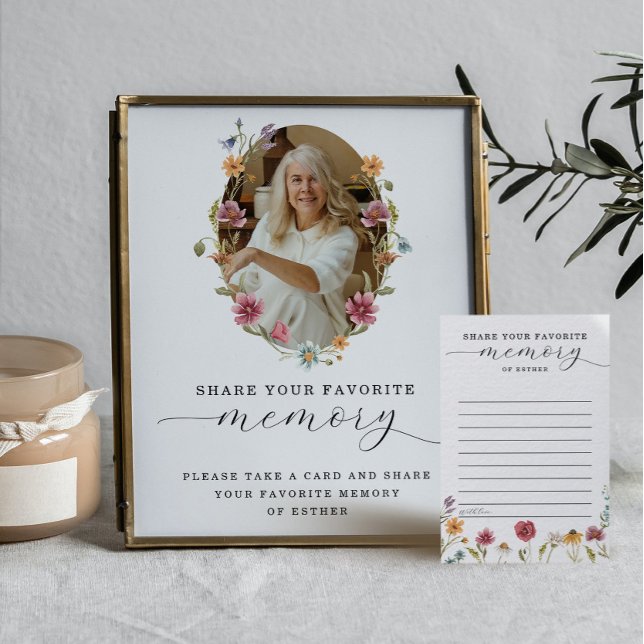 Cartão De Conselho Funeral Wildflower Compartilha um Sinal de Memória (Criador carregado)