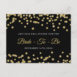 Cartão De Conselho Glitter Dourado Confetti Negra Aconselhamento Brid