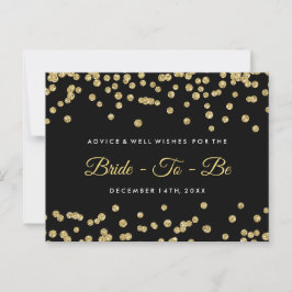 Cartão De Conselho Glitter Dourado Confetti Negra Aconselhamento Brid