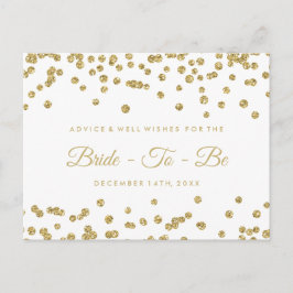 Cartão De Conselho Glitter Dourado Confetti White Bridal Advogada