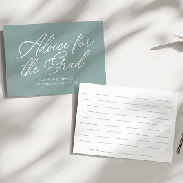 Cartão De Conselho Graduação de Script Moderno Verde