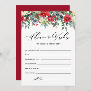 Cartão De Conselho Inverno Blooms Garland Retirement Bem Deseja