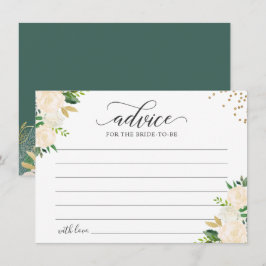 Cartão De Conselho Ivory Green Floral Greenery Palavras de