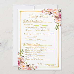 Cartão De Conselho Jogo de adivinhação do Chá do Baby Sprinkle e dese