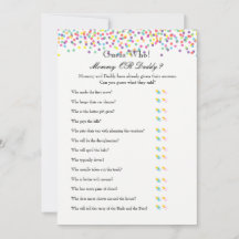 Jogo de borrifada de bebê - Desejo por bebê e adiv