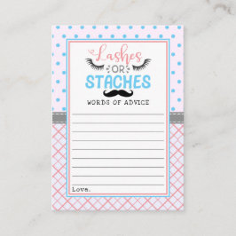 Cartão De Conselho "Lashes Or Staches" Partido Moderno da Revelação d