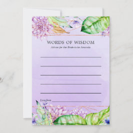 Cartão De Conselho Lavanda e Chá de panela geométrico Dourado