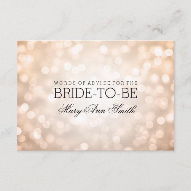 Cartão De Conselho Luzes de brilho de cobre do Chá de panela da placa (Frente)