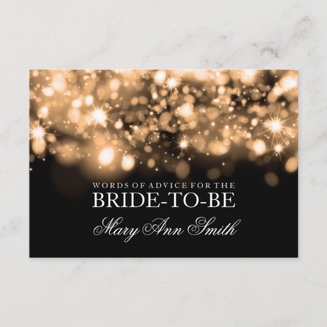 Cartão De Conselho Luzes Douradas de Espumação do Chá de panela de Ca (Frente)