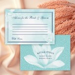Cartão De Conselho Magnolia Cristal Azul Eetal, Casamento<br><div class="desc">Aviso de Casamento com uma delicada flor de magnólia azul de cristal sobre fundo floral de abstrato, ao mesmo tempo que o título: "Conselhos para a Noiva e o Chão" em um roteiro elegante de caligrafia, cercado por duas bordas finas. Na parte de trás estão seus nomes, data, cidade e...</div>