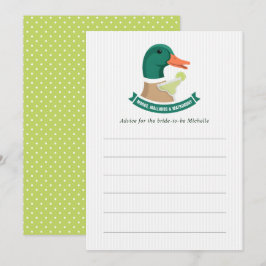 Cartão De Conselho Margs Mallards & Matrimony Quacktails Despedida de