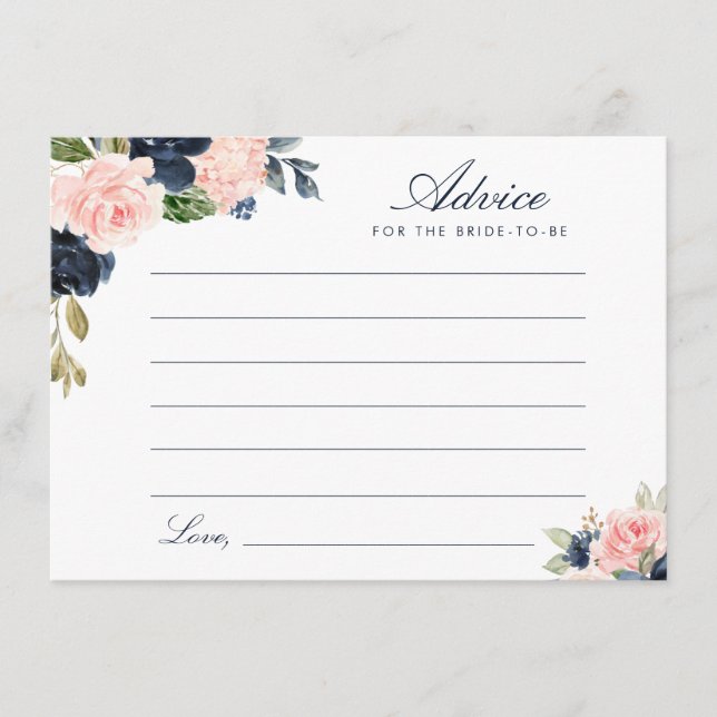 Cartão De Conselho marinho de aquarela e borrão (Frente)