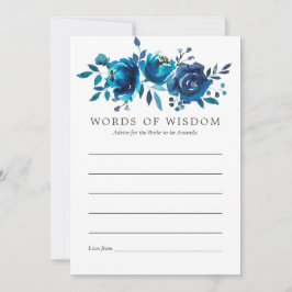 Cartão De Conselho Marinho e Branco Aconselhamento sobre a Brida Flor
