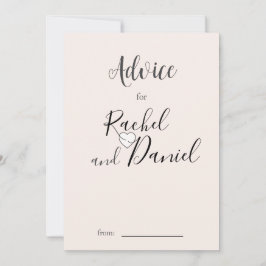 Cartão De Conselho Modern Wedding