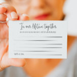 Cartão De Conselho Na Nossa Vida Juntos Balde Lista Casamento<br><div class="desc">Estas cartas de balde encantadoras serão um alternativo perfeito para um livro de convidados tradicional. Terá todos os seus convidados a falar sobre as melhores ideias para visitar ou fazer na sua vida juntos como um casal casado!</div>