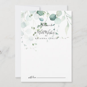 Cartão De Conselho O Casamento Verde Eucalyptus Leaf Bem Deseja