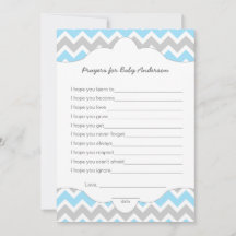 Orações para o bebê, jogo de desejos para o chá de