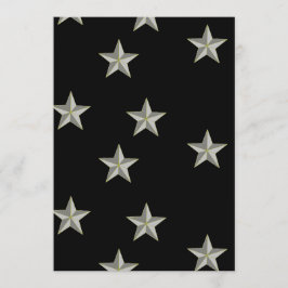 Cartão De Conselho padrão das estrelas da cinza em preto