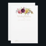 Cartão De Conselho Palavras Douradas de Casamento Floral Tropical de<br><div class="desc">Este cartão de conselho floral tropical de ouro é perfeito para um casamento rústico. O design apresenta penas castanhas pintadas à mão, cor amarela-boho, branca, púrpura, rosa, pincel, flores borboletas e bagas azuis perfeitamente organizadas em belos buquês. Estas cartas são perfeitas para um casamento, chá de panela, chá de fraldas,...</div>