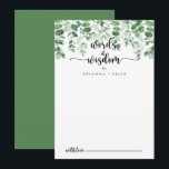 Cartão De Conselho Palavras Mínimas de Sabedoria de Casamento Eucalyp<br><div class="desc">Este minimalista eucalipto de palavras de casamento de sabedoria é perfeito para um casamento rústico. A design apresenta um eucalipto verde, pintado manualmente, com aquarela, inspiradora beleza natural. Estas cartas são perfeitas para um casamento, chá de panela, chá de fraldas, festa de formatura e muito mais. Personalize as cartas com...</div>