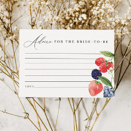 Cartão de Conselho para Chá de Noiva Berry Doce