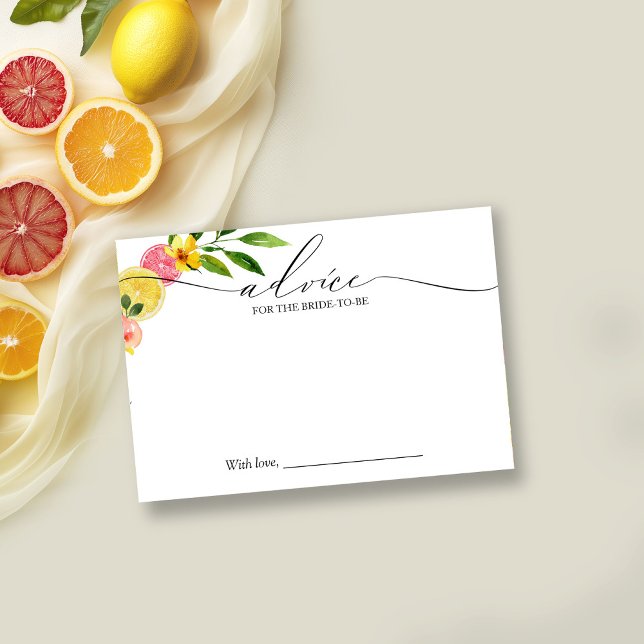 Cartão de Conselho para Chá de Noiva Main Squeeze  (Criador carregado)