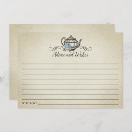 Cartão De Conselho Partido Elegante Vintage Tea