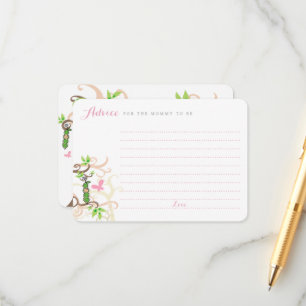 Cartão De Conselho Pea Em Uma Mamãe De Chá de fraldas De Garden