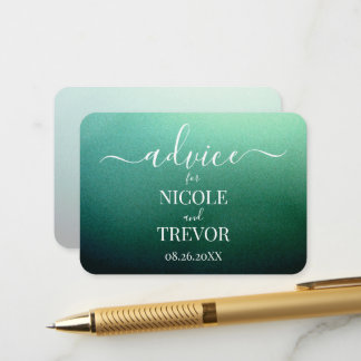 Cartão De Conselho Personalize: Dicas de Casamento Sombra Texturizada