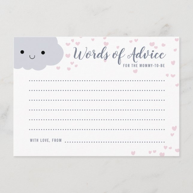 Cartão De Conselho Placa de Conselhos de Chá de fraldas para Casais d (Frente)