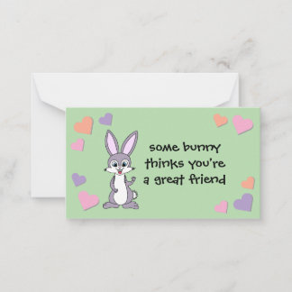 Cartão De Conselho Placa de Namorados Bunny com envelope