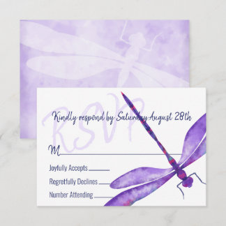 Cartão De Conselho Placa de receptáculo RSVP de Dragonfly