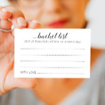 Cartão De Conselho Placas de Conselhos da Lista de Baldes de Casament<br><div class="desc">Estes encantadores cartões de balde de casamento serão um alternativo perfeito para um livro de hóspedes tradicional. Vocês terão todos os convidados falando sobre as melhores ideias para os recém-casados visitarem ou fazerem. Esses cartões contêm as palavras "lista de baldes Ajude-nos a planejar uma vida inteira de aventuras" e incluem...</div>