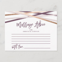 Cartão De Conselho Placas de Conselhos de Casamento para Streamers Do