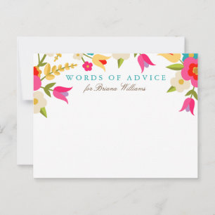 Cartão De Conselho Placas de Conselhos de Formando Floral do País