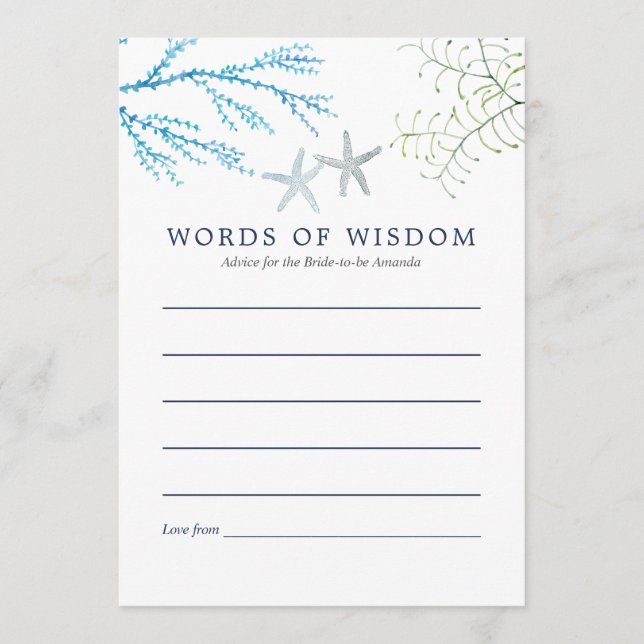 Cartão De Conselho Prática de Algas Marinheiras de Aquarelas Ameaçada (Frente)